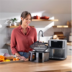 Nutribullet NBA0811 CrispLite Vision sötétszürke 8 L forrólevegős sütő