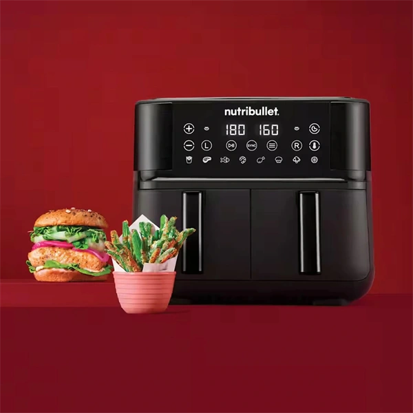 Nutribullet Twin Drawer NBA081B fekete 8 L forrólevegős sütő