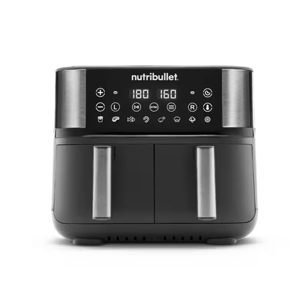 Nutribullet Twin Drawer NBA081B fekete 8 L forrólevegős sütő