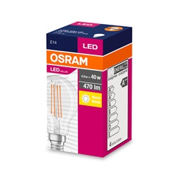 Osram Value átlátszó üveg búra/4W/470lm/2700K/E14 LED kisgömb izzó