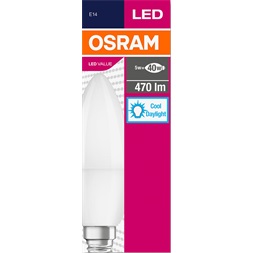 Osram Value opál búra/5,5W/470lm/6500K/E14 LED gyertya izzó