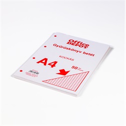 Office Depot A4 50 lapos kockás gyűrűskönyv betét