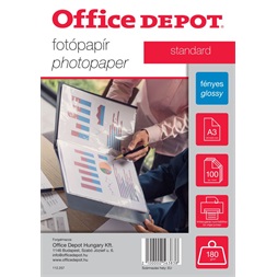 Office Depot Standard A3 180g fényes 100db fotópapír