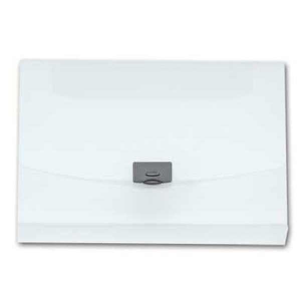 Office Depot 2,5 cm áttetsző kapcsos fehér irattáska