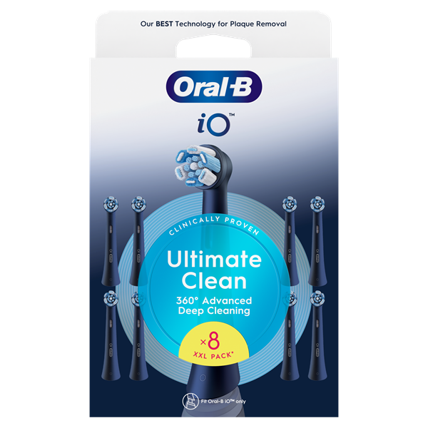 Oral-B iO Ultimate Clean Black XXL 8 db-os fogkefefej szett