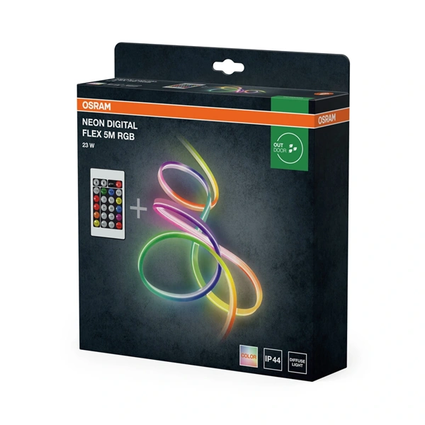 Osram NEON 5M távirányítós RGB IP44 LED szalag