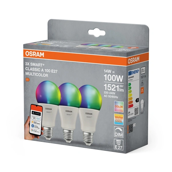 Osram SMART+ MATTER A100 RGBW .állíth.színhőm.14W E27 fényforrás