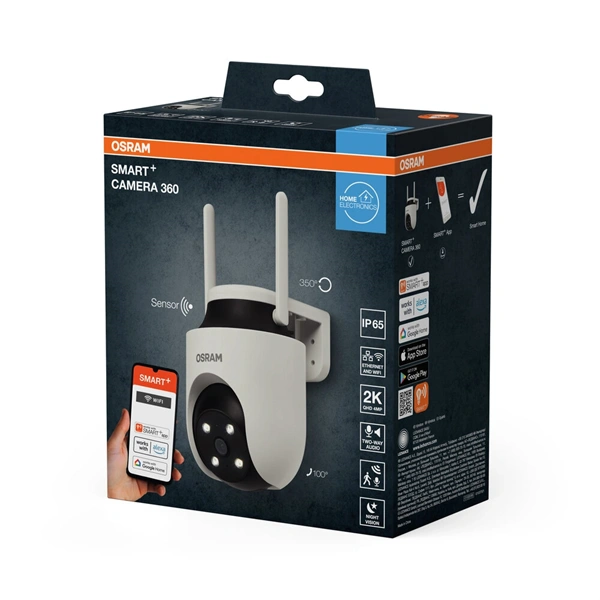Osram Smart+ Wifi okos kamera 360 fokos látószöggel, kültéri