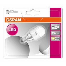 Osram Star matt búra/2,3W/200lm/2700K/E14 LED hűtőizzó