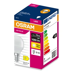 Osram Value P75 7W/827 E14 LED fényforrás