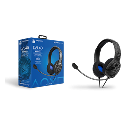 PDP LVL 40 PS5, PS4, PC Vezetékes Sztereó Fekete Camo headset