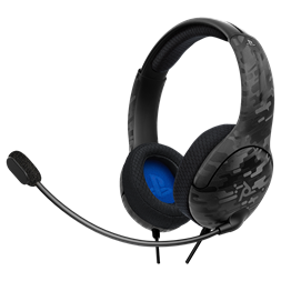 PDP LVL 40 PS5, PS4, PC Vezetékes Sztereó Fekete Camo headset