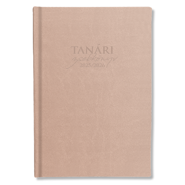 PD Beige 2025-2026 műbőr tanári zsebkönyv