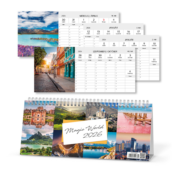 PD Csonka Magic World 2026 asztali naptár