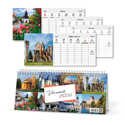 PD Csonka Városok 2026 asztali naptár