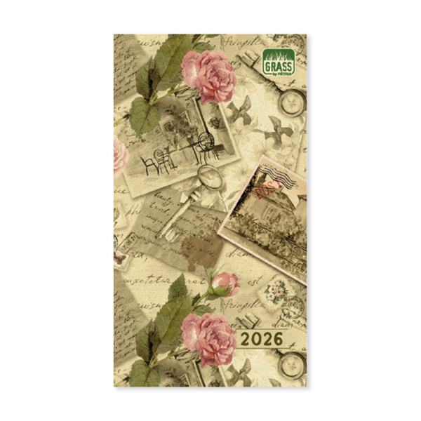 PD Grass 04 A5 heti beosztású tűzőtt mini zsebnaptár