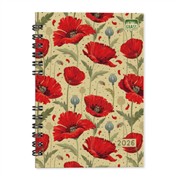 PD Grass 09 A5 heti beosztású spirálos határidőnapló