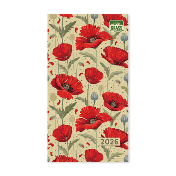 PD Grass 09 A5 heti beosztású tűzőtt mini zsebnaptár