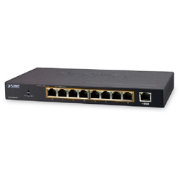 PLANET GSD-908HP asztali 8port GbE LAN nem menedzselhető PoE switch