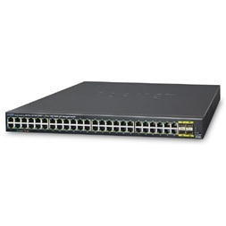 PLANET GS-4210-48T4S 19" 48port GbE LAN 4xSFP menedzselhető switch