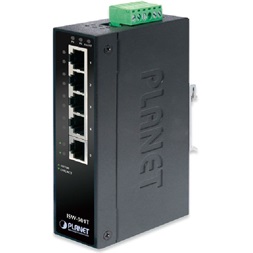 PLANET ISW-501T DIN sínre szerelhető 5port 10/100Mbps nem menedzselhető ipari switch