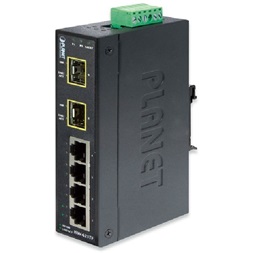 PLANET ISW-621TF DIN sínre szerelhető 4port 10/100Mbps 2xSFP nem menedzselhető ipari switch