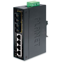 PLANET ISW-621T DIN sínre szerelhető 4port 10/100Mbps nem menedzselhető ipari switch