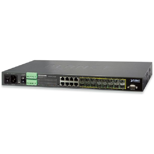 PLANET MGSW-24160F 19" 16port Gigabit SFP L2/L4 menedzselhető switch
