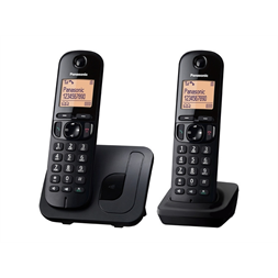 Panasonic KX-TGC212PDB DUO DECT hívásazonosítós fekete vezetéknélküli telefon