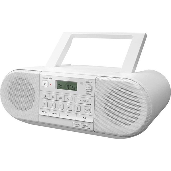 Panasonic RX-D550E-W Bluetooth fehér CD-s rádió (Újracsomagolt)