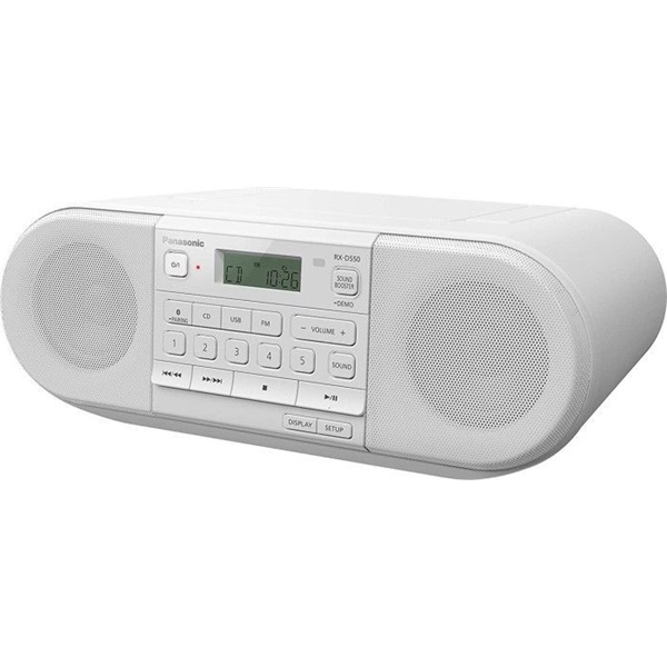 Panasonic RX-D550E-W Bluetooth fehér CD-s rádió (Újracsomagolt)