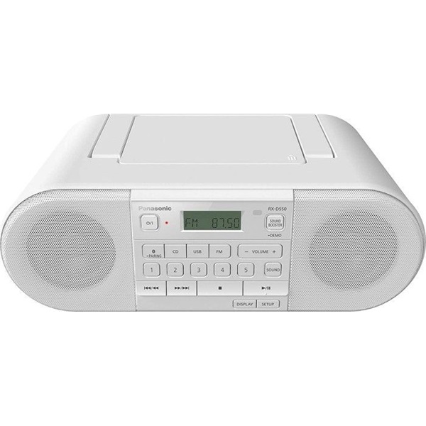 Panasonic RX-D550E-W Bluetooth fehér CD-s rádió (Újracsomagolt)