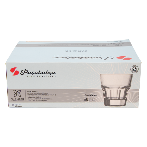 Pasabahce V-Block Fruit Juice 140ml pohár szett 6 darabos