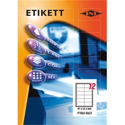 Pd 97x42,4mm szegélyezett 1200db/doboz etikett