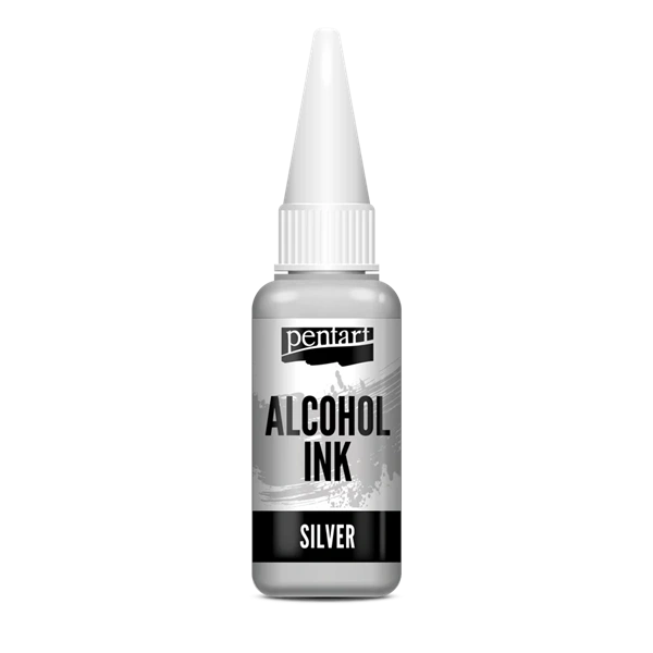 Pentart 20 ml ezüst metál alkoholos tinta