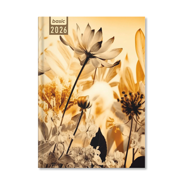 Period Basic Wildflowers 2026 A5 napi beosztású határidőnapló