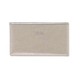 Period Border Ezüst 2026 fekvő körbevarott zsebnaptár
