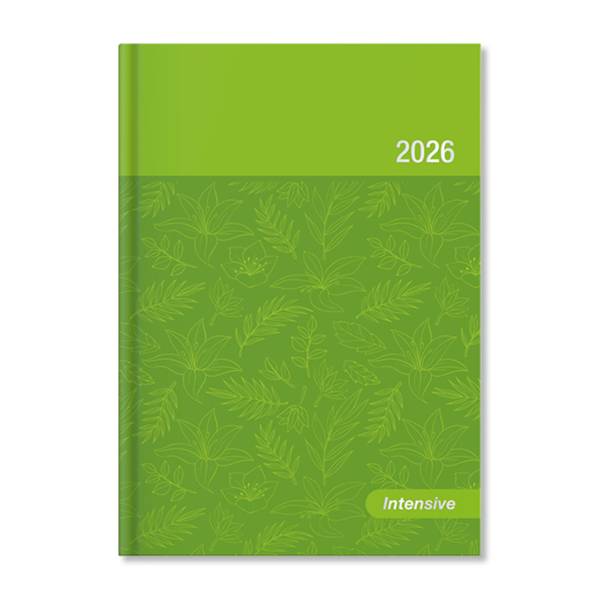 Period Intensive 2026 A5 napi beosztású zöld lakk határidőnapló