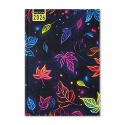 Period Neon Leaf 2026 B6 heti beosztású határidőnapló