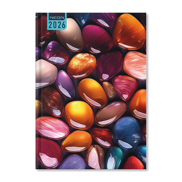 Period Neon Pebbles 2026 B5 heti beosztású határidőnapló