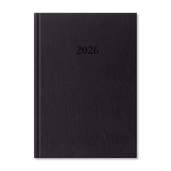 Period Standard 2026 B5 heti beosztású fekete műbőr határidőnapló