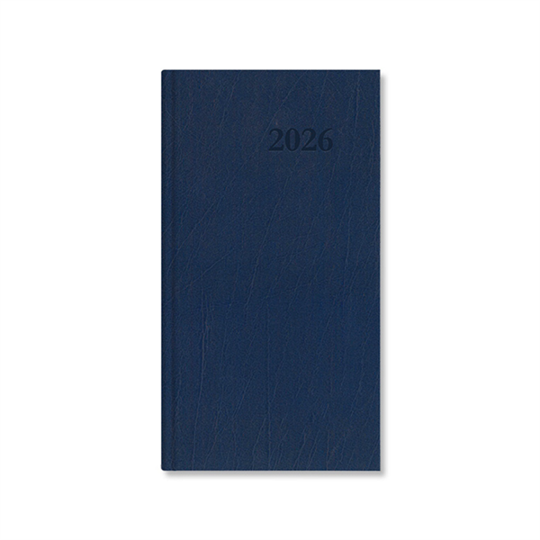 Period Standard 2026 álló kék műbőr zsebnaptár