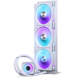 Phanteks Glacier One 420D30 X2 3x140mm DRGB fehér vízhűtéses processzor hűtő