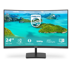 Philips 23,6" 241E1SCA FHD VA VGA/HDMI ívelt monitor