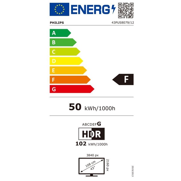 Philips 43" 43PUS8079 4K UHD Smart Ambilight LED TV (Újracsomagolt)