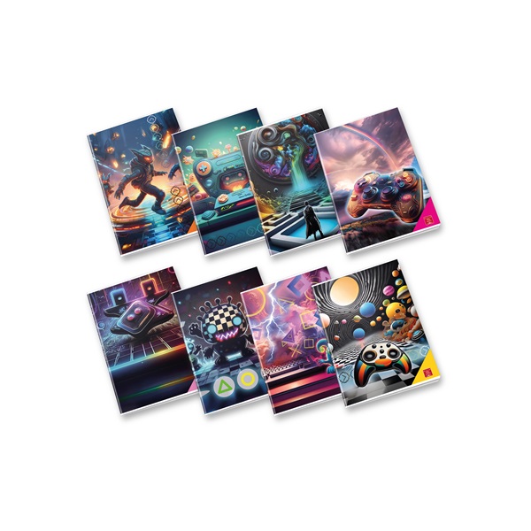 Pigna Electronic Games A4 tűzött 42 lapos kockás füzet