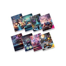 Pigna Electronic Games A4 tűzött 42 lapos kockás füzet