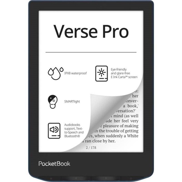 PocketBook PB634 Verse Pro 6" azúrkék E-Book olvasó (Újszerű)