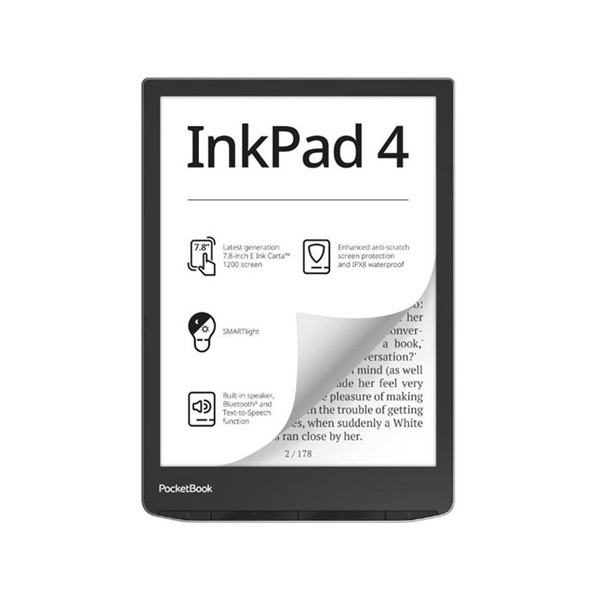 PocketBook PB743G InkPad4 7,8" ezüst E-Book olvasó