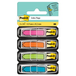 Post-it 684-ARR4 11,9x43,2mm öntapadós 4x24db neon jelölőnyíl
